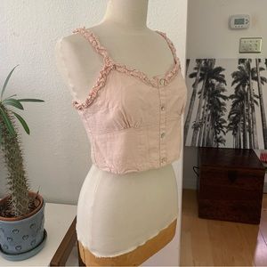 GB pink (dusty rose) crop top camisole bustier